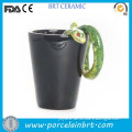 Black smooth cool ceramic Animal Mug